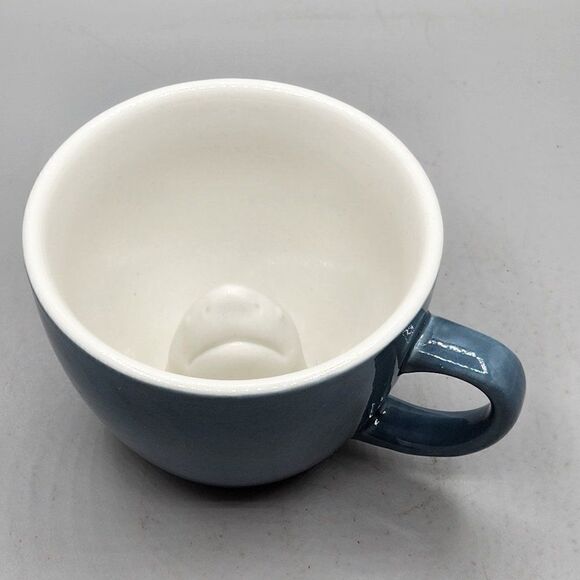 Creature Cup Shark Sea Animal 3D Peek A Boo Blue Coffee Tea Mug Ceramic Novelty - Picture 1 of 10
